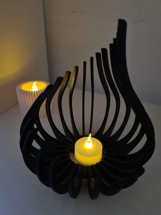 Vela decoração de casa com luz LED