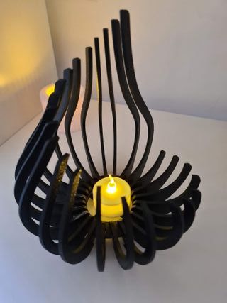 Vela decoração de casa com luz LED