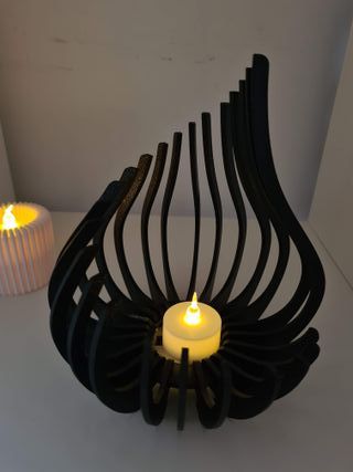 Vela decoração de casa com luz LED