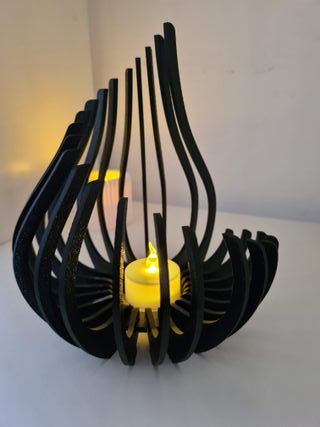 Vela decoração de casa com luz LED