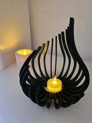 Vela decoração de casa com luz LED