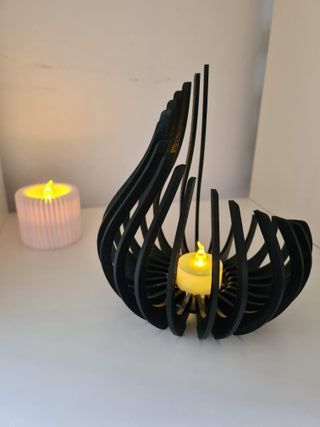 Vela decoração de casa com luz LED