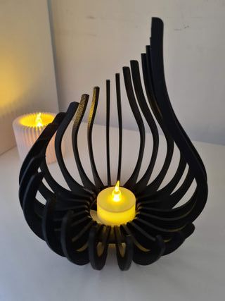 Vela decoração de casa com luz LED