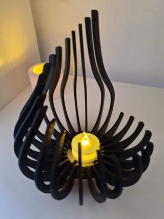 Vela decoração de casa com luz LED