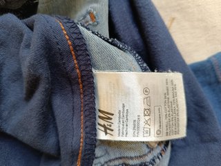 2 Pantalones denim embarazada super skinny high