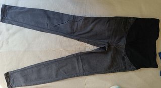 2 Pantalones denim embarazada super skinny high