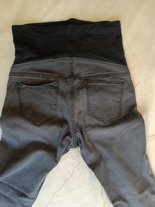 2 Pantalones denim embarazada super skinny high