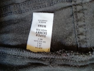 2 Pantalones denim embarazada super skinny high