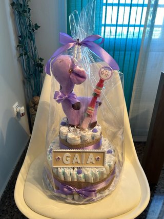 Tarta Pañales Jirafa