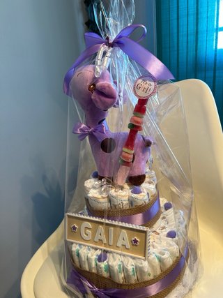 Tarta Pañales Jirafa