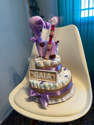 Tarta Pañales Jirafa