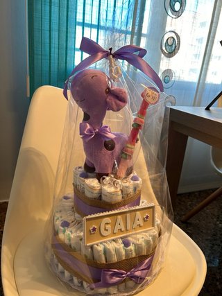 Tarta Pañales Jirafa