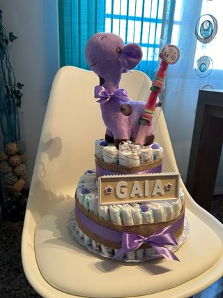 Tarta Pañales Jirafa