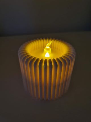 Porta Vela Moderno com LED | Elegância Minimalista