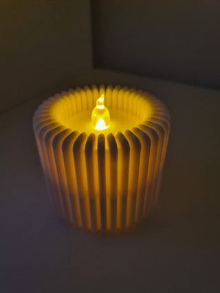 Porta Vela Moderno com LED | Elegância Minimalista