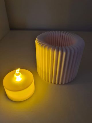 Porta Vela Moderno com LED | Elegância Minimalista