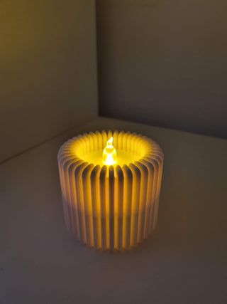 Porta Vela Moderno com LED | Elegância Minimalista