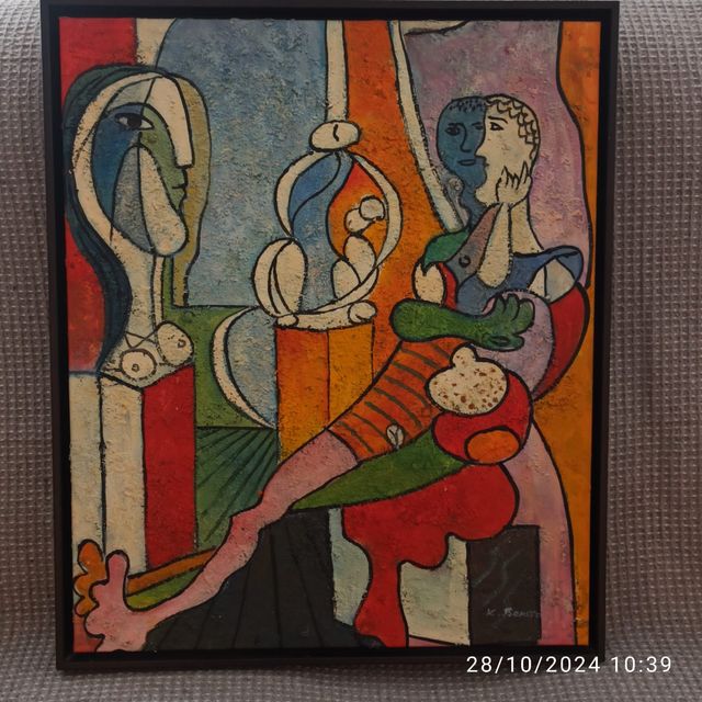 Cuadro hecho a mano en relieve