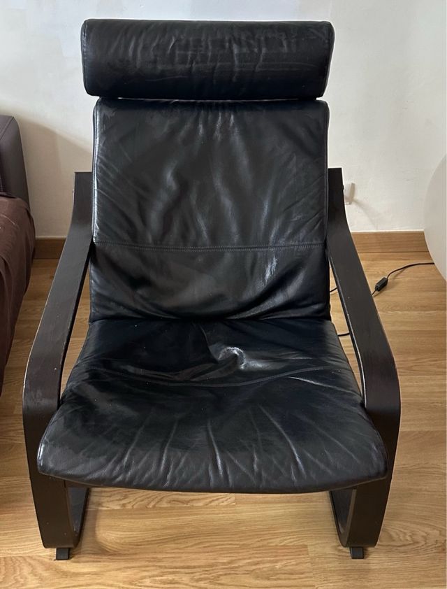 Sillón mecedora piel