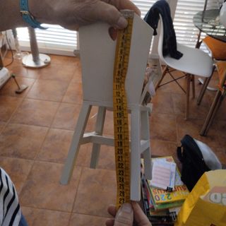 Cuna y trona muñecas madera