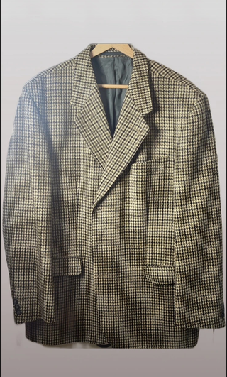 Vintage | Oversized | Blazer Beige Black Green