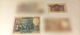 2 billetes Republica de España (pesetas)