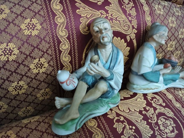 Figuras japonesas pareja de ancianos