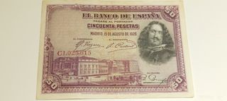 50 pesetas Republica Española 1928
