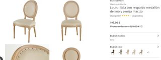 sillas comedor madera color beige