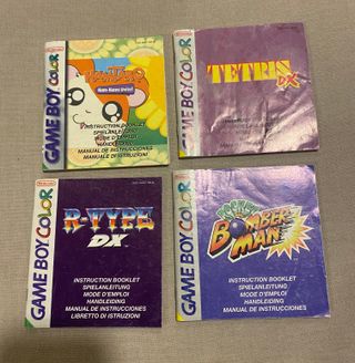 Lote de manuales de juegos game boy color