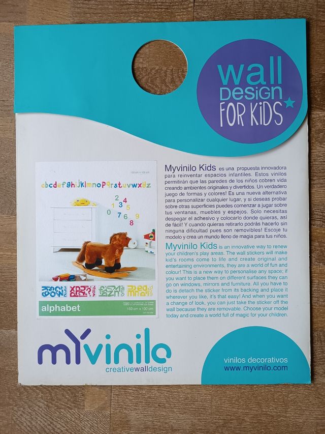 Vinilo decorativo niños.Diseño ALFABETO