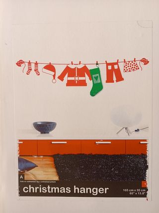 Vinilo decorativo. Diseño ColgadorNAVIDAD