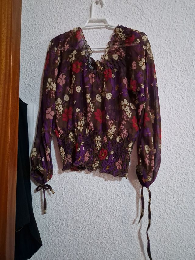 Camisa blusa translúcida