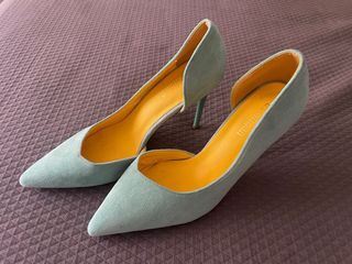 Zapato tacón verde menta 39 mujer