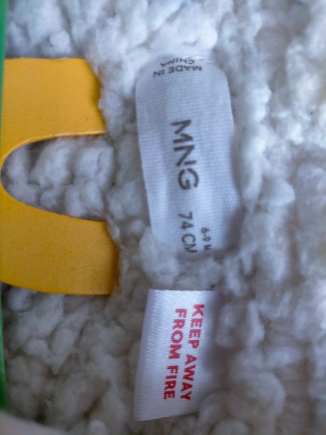 Abrigo punto azul borreguito interior