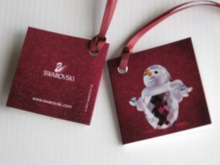 Set scatola 25 bigliettini chiudipacco Swarovski