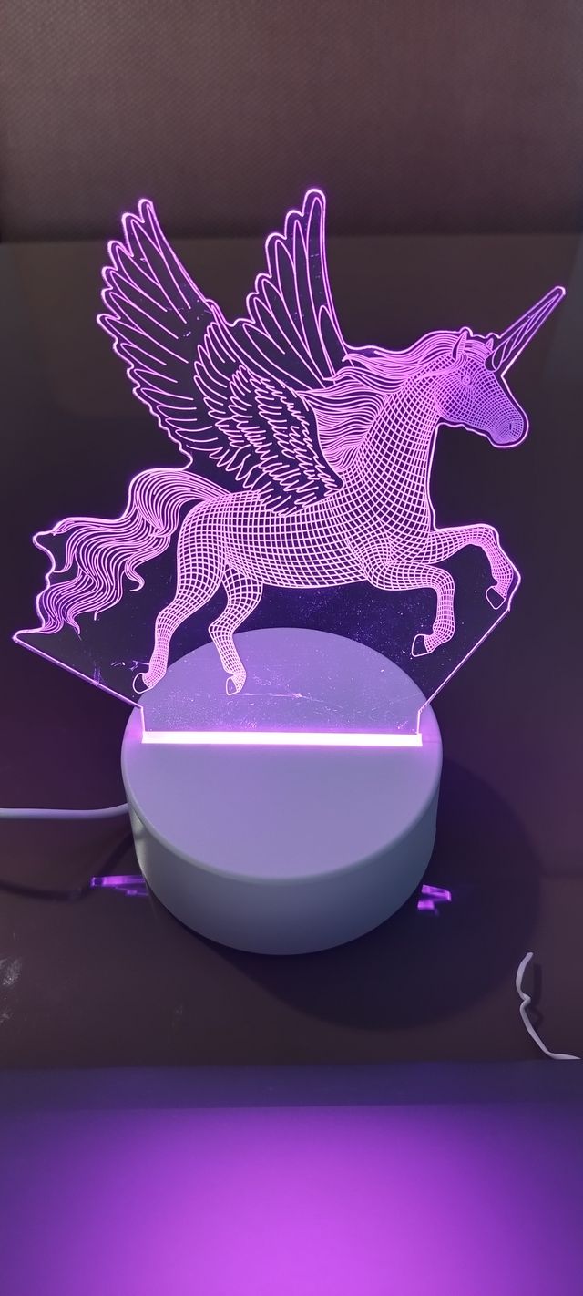 Lampada scrivania da notte 3D alimentata usb led