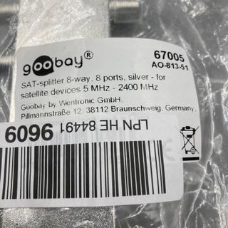 Goobay 67005 SAT-Splitter, 8 vie. 919609