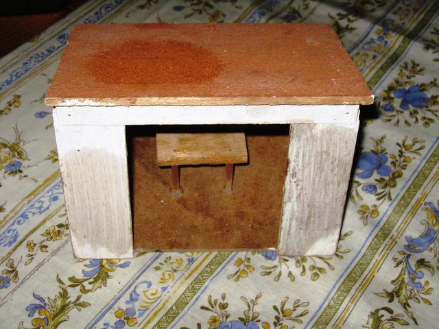 Villaggio presepe artigianale in legno 6 elementi