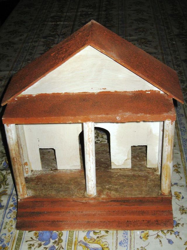 Villaggio presepe artigianale in legno 6 elementi