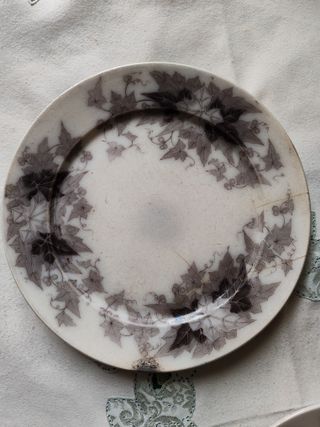 Tre rari piatti in ceramica Bryonia fine 1800