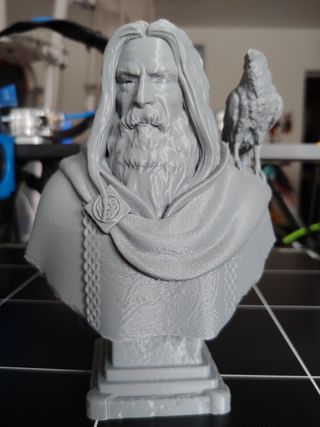 Dio Odino busto. Stampa 3D