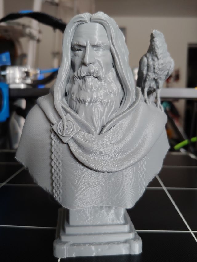 Dio Odino busto. Stampa 3D