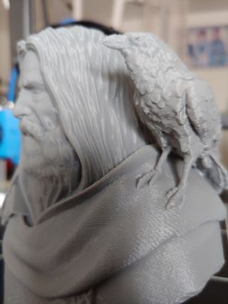 Dio Odino busto. Stampa 3D