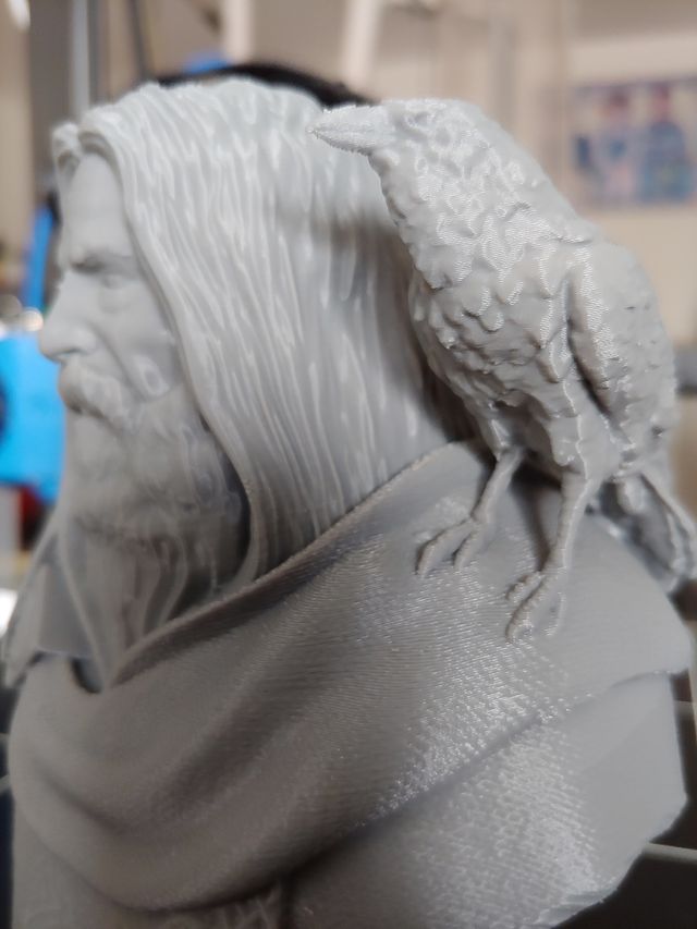 Dio Odino busto. Stampa 3D