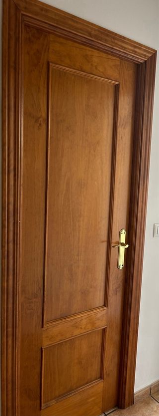Puertas de interior mazizas con perfiles y moldura