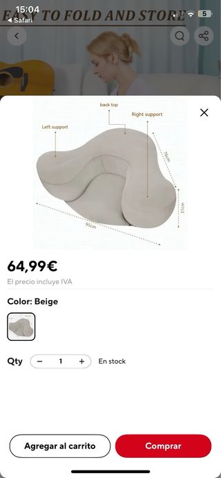 Cojín meditación yoga inflable