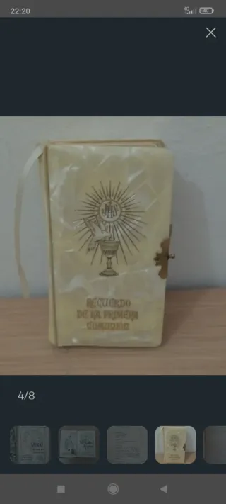 Cruz de primera comunión. Misal nacar