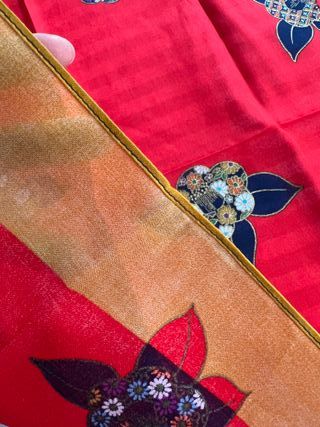 Pañuelo japonés con rosa de Japón