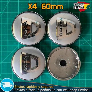 X4 Tapabujes Dacia 60mm Tapacubos Emblemas Llantas